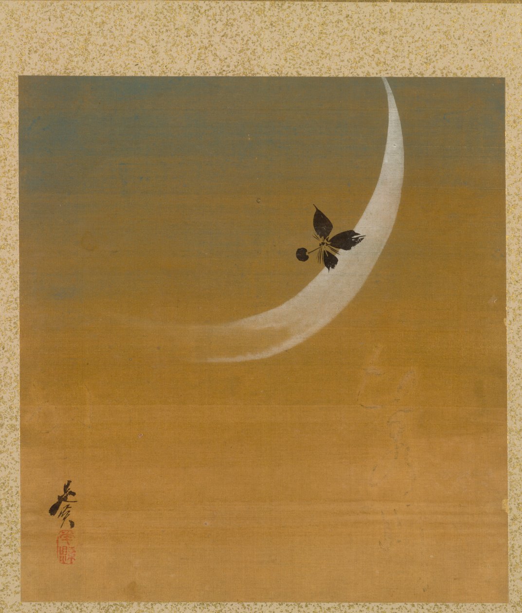 泽信法师画集》中的新月 作者 Shibata Zeshin