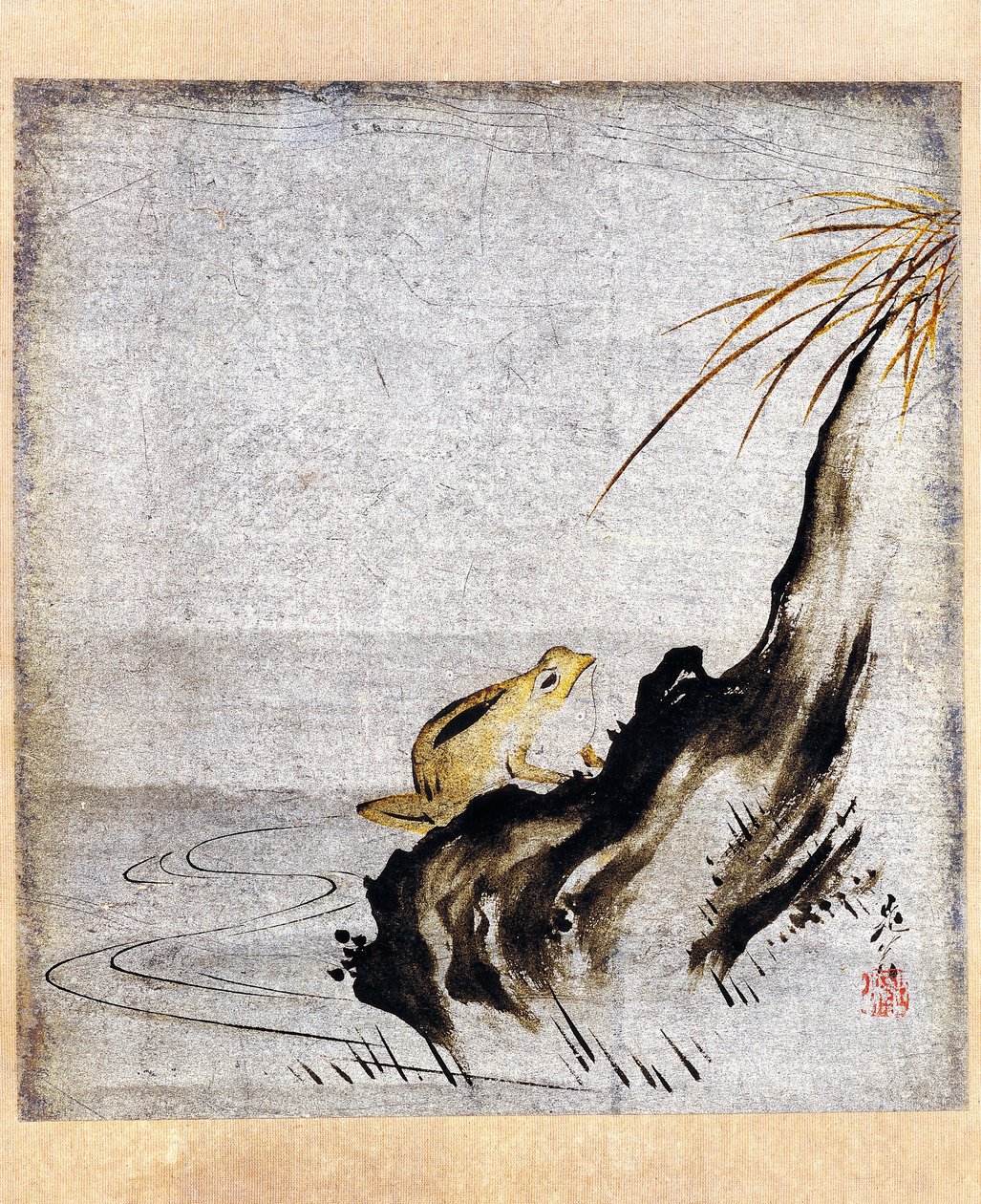 青蛙和池塘 作者 Shibata Zeshin