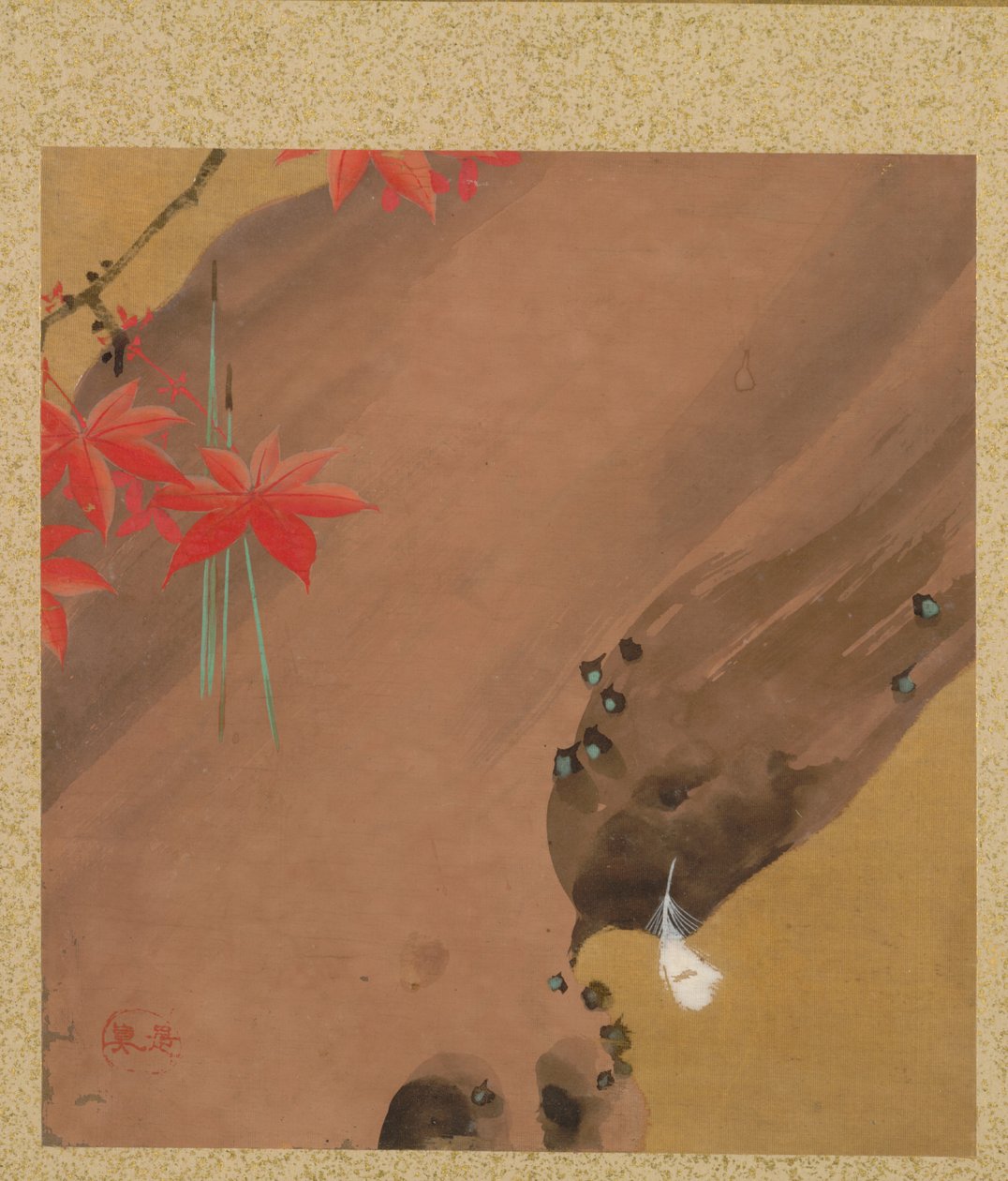 摘自《季节性主题专辑：飞蛾》，1847年。 作者 Shibata Zeshin