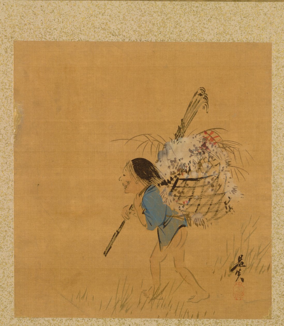 摘自《季节性主题专辑：茶叶罐和杯子》，1847年。 作者 Shibata Zeshin