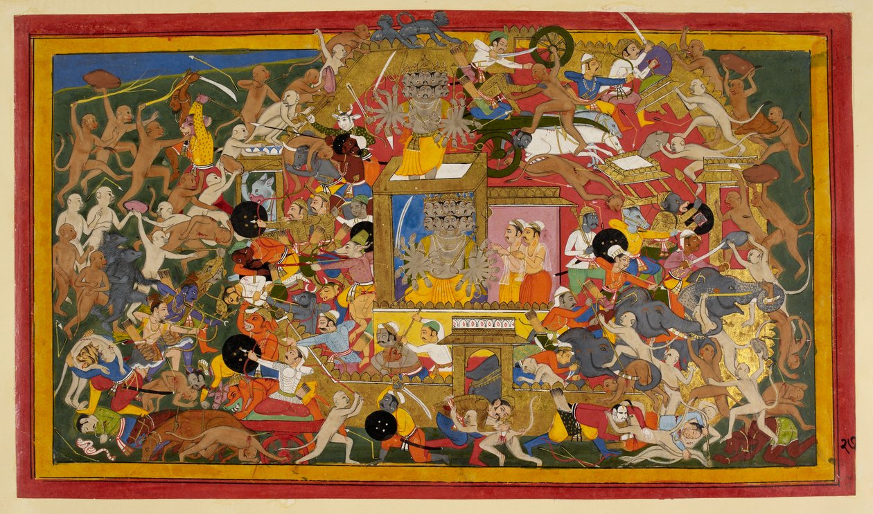 兰卡之围》，约 1653 年（纸面不透明水彩和金色） 作者 
