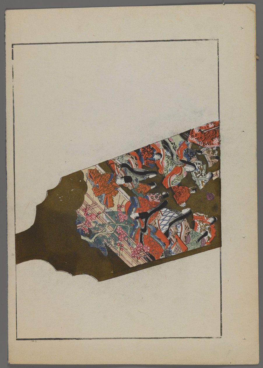 日本玩具，来自Shimizu Seifu，1891-1923的Unai no tomo（A Childs Friends）。 Hanetsuki桨与庭院场面。 作者 清水清风