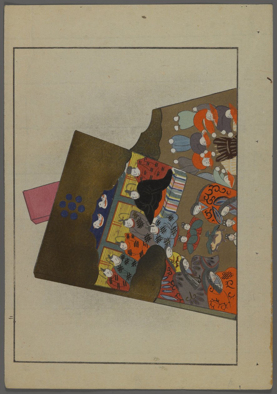 日本玩具，来自Shimizu Seifu，1891-1923的Unai no tomo（A Childs Friends）。 Hanetsuki桨。 作者 清水清风