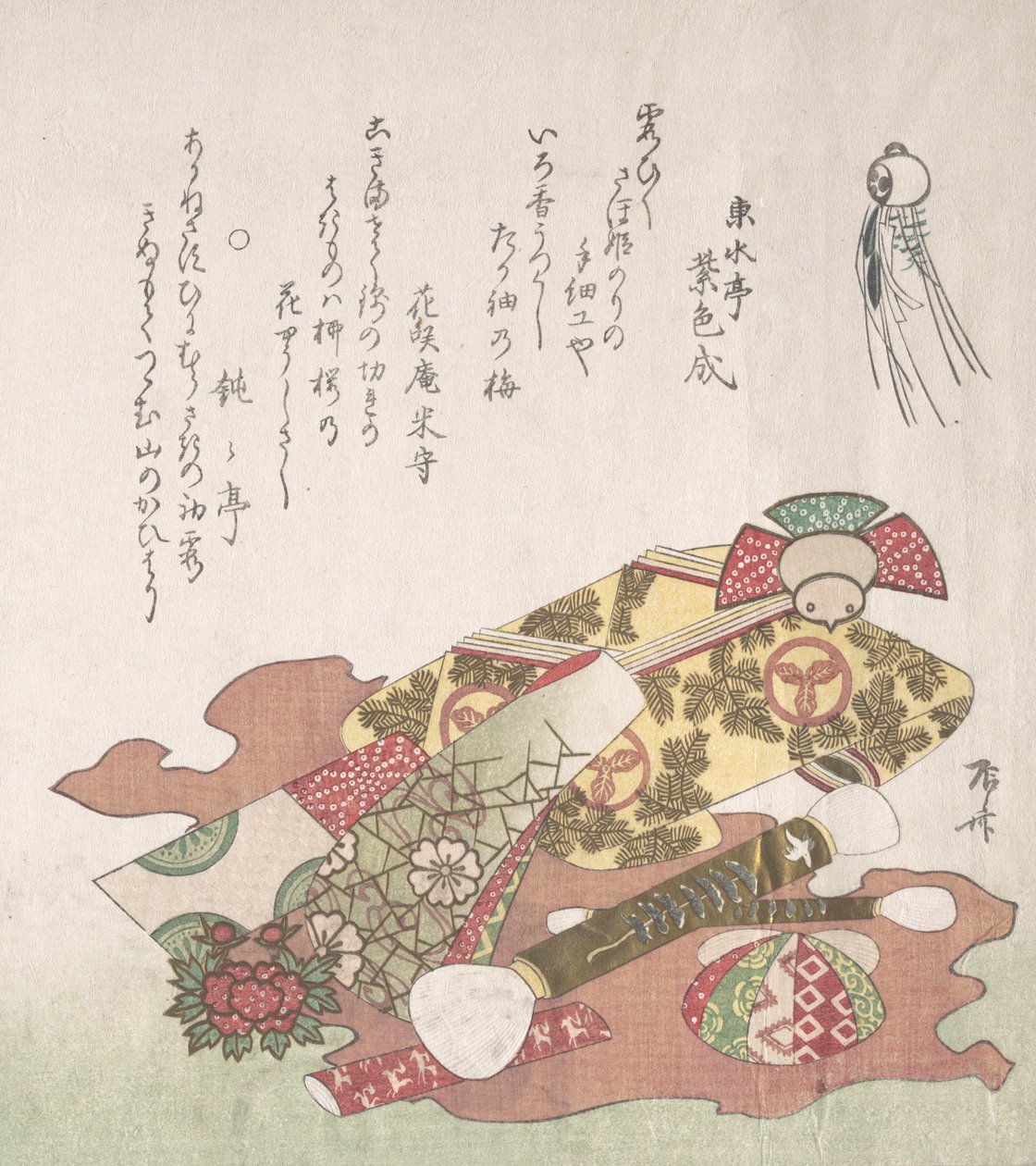 Brushes and Paper Ornaments, 19 century., 19世纪。 作者 心斋