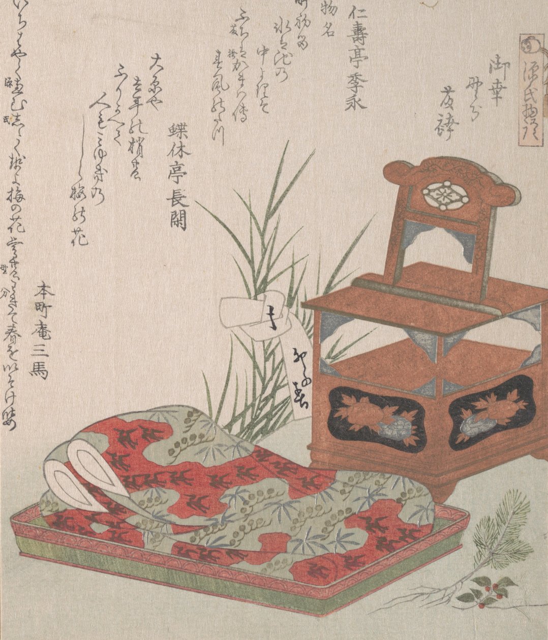 Cabinet for the Toilet and Bedclothes, 19 century., 19世纪。 作者 心斋