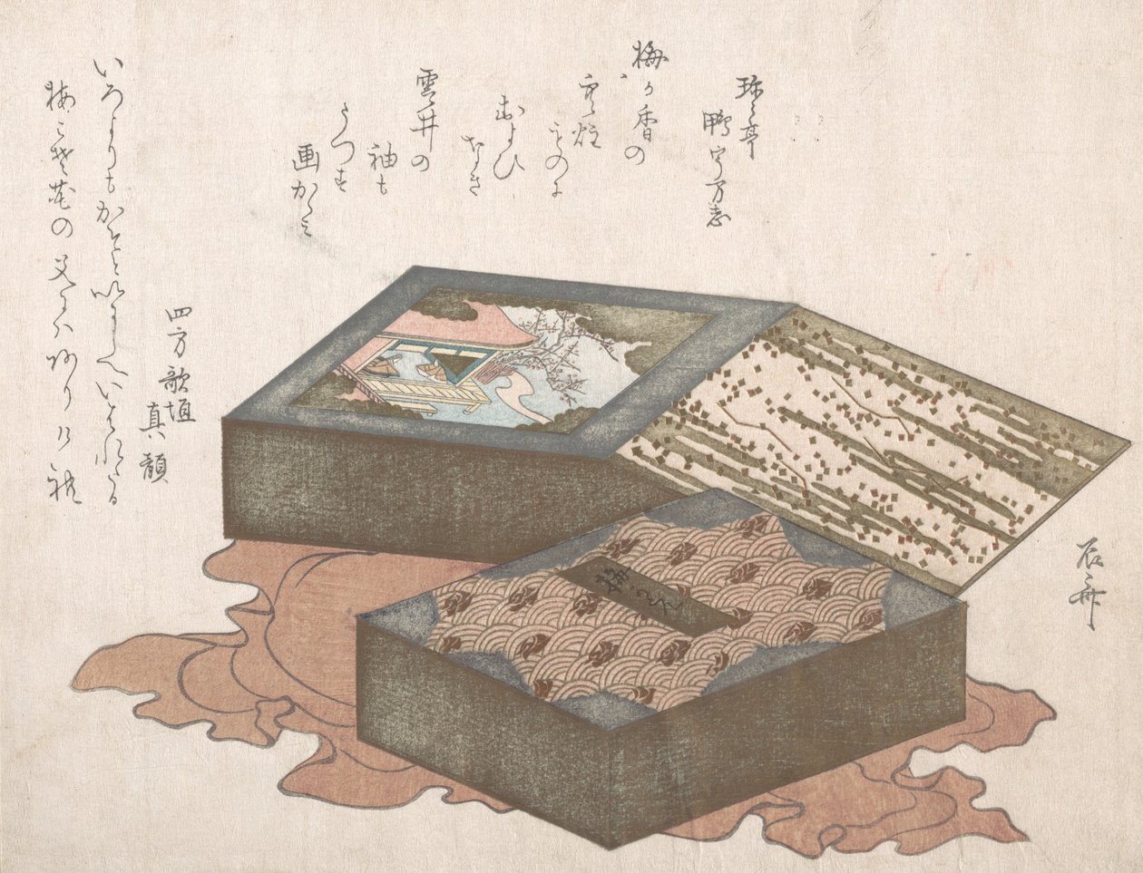 Cakes In a Box with Wrapping Cloth, 19th century., 19世纪。 作者 心斋
