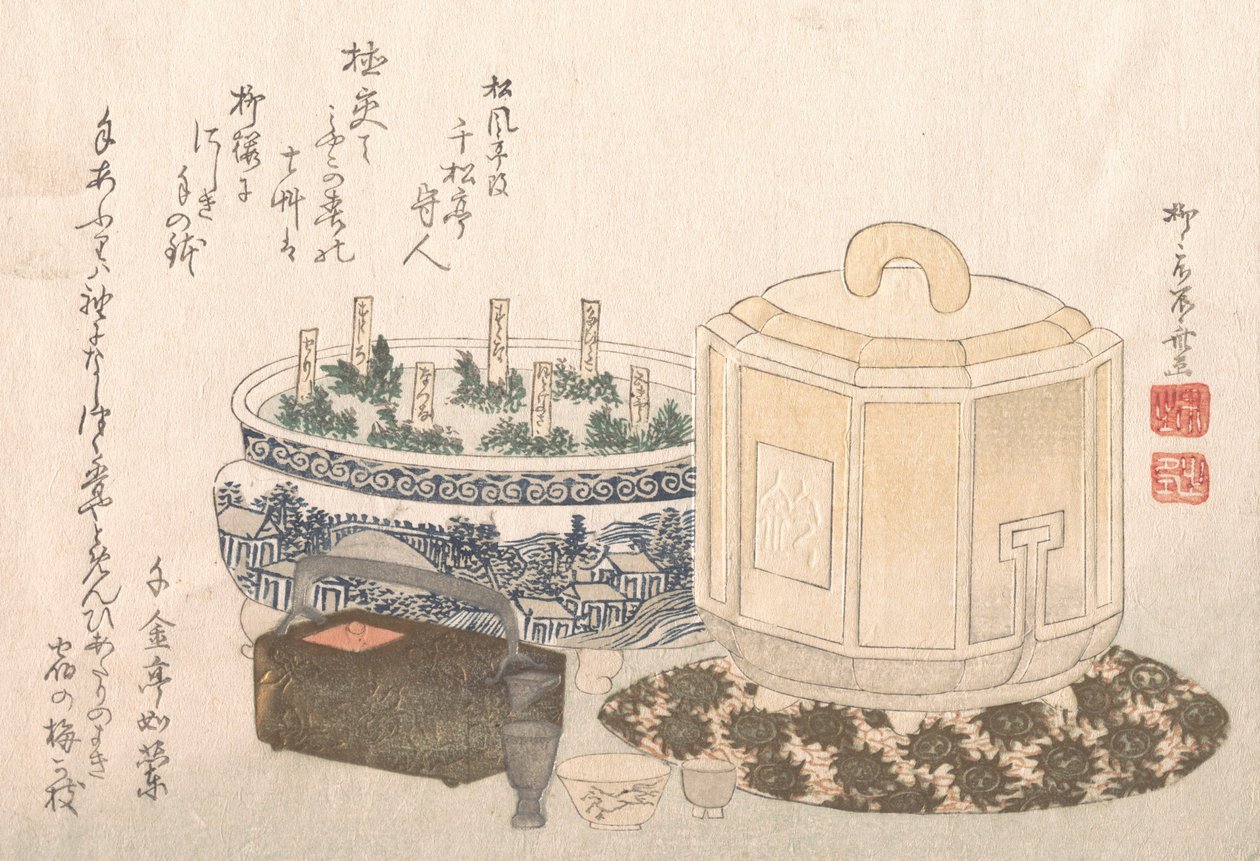 Fire-Holder and Flower-Pot, 19th century., 19世纪。 作者 心斋