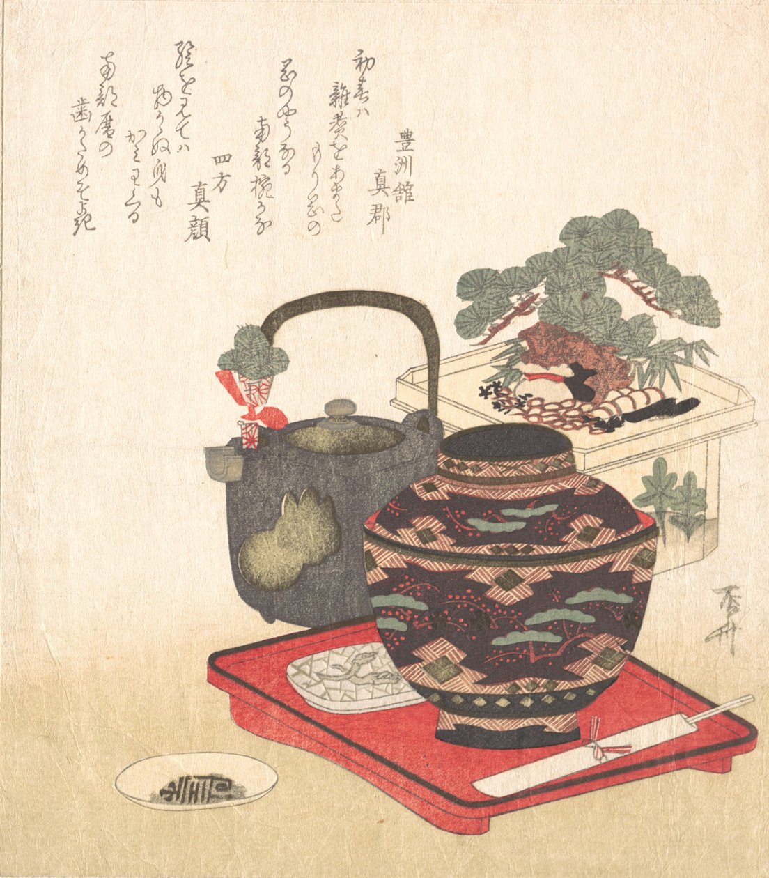 New Year Decorations and Tablewares, 19th century., 19世纪。 作者 心斋