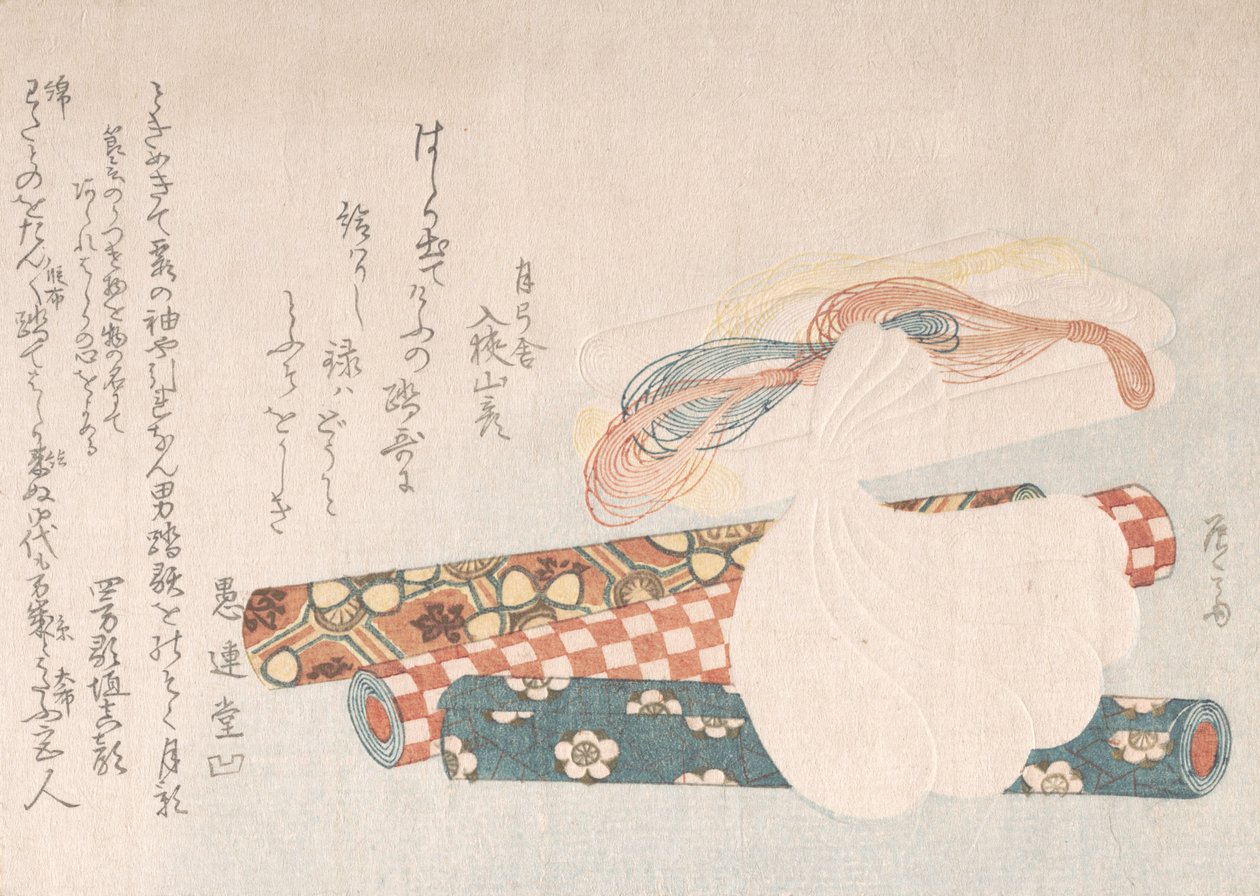 Rolls of Cloth, Cotton and Yarn, 19th century., 19世纪。 作者 心斋