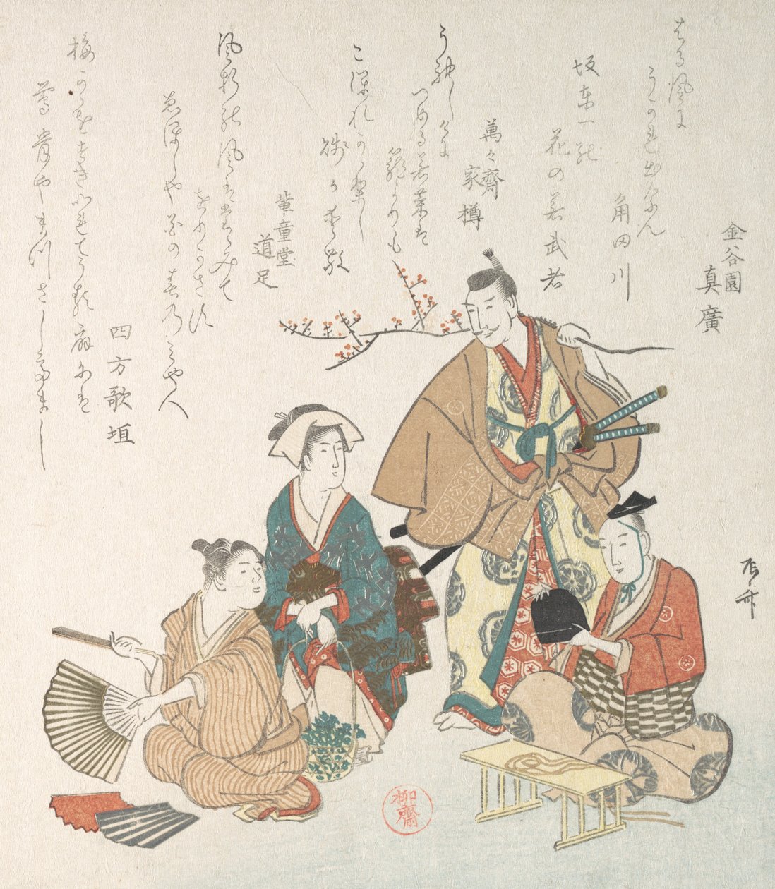 春天的街景，19世纪。, 19世纪。 作者 心斋