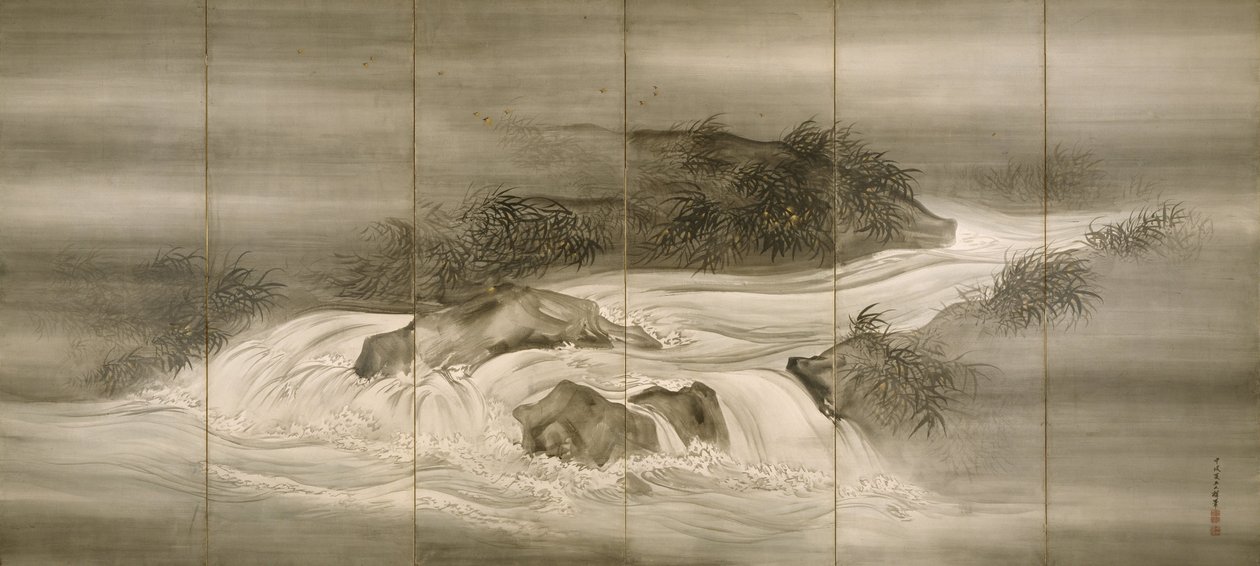 萤火虫河景观，1874年 作者 盐川文林
