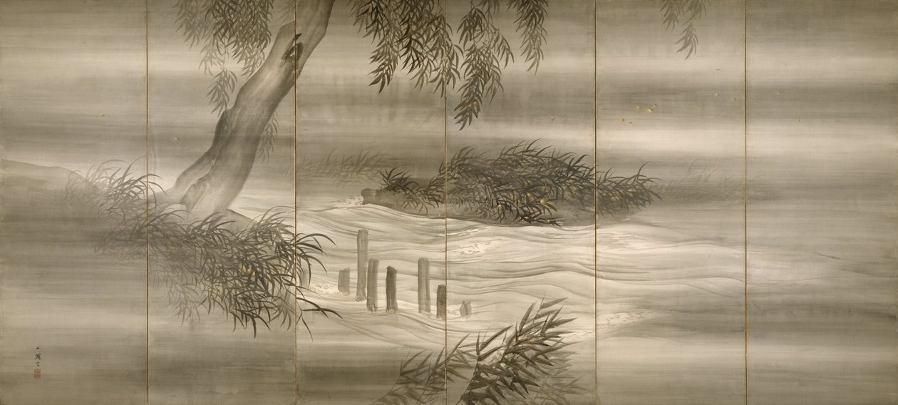 萤火虫河景观，1874年 作者 盐川文林