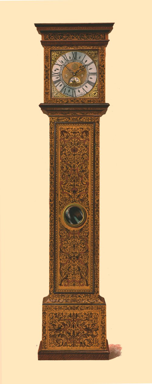 镶嵌着深色镶嵌物的时钟，1905年 作者 雪莉·查尔斯·莱韦林·斯洛科姆