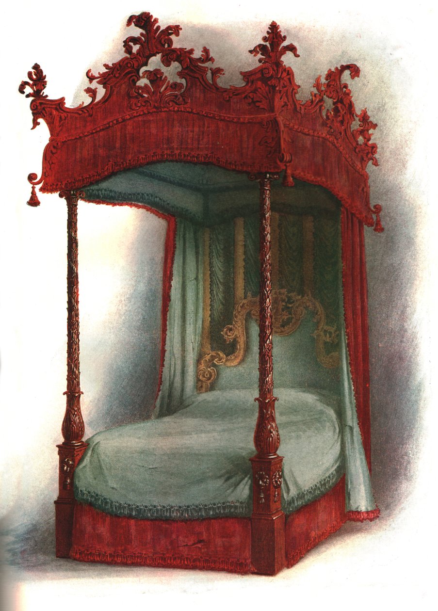 红木床，1906年 作者 雪莉·查尔斯·莱韦林·斯洛科姆