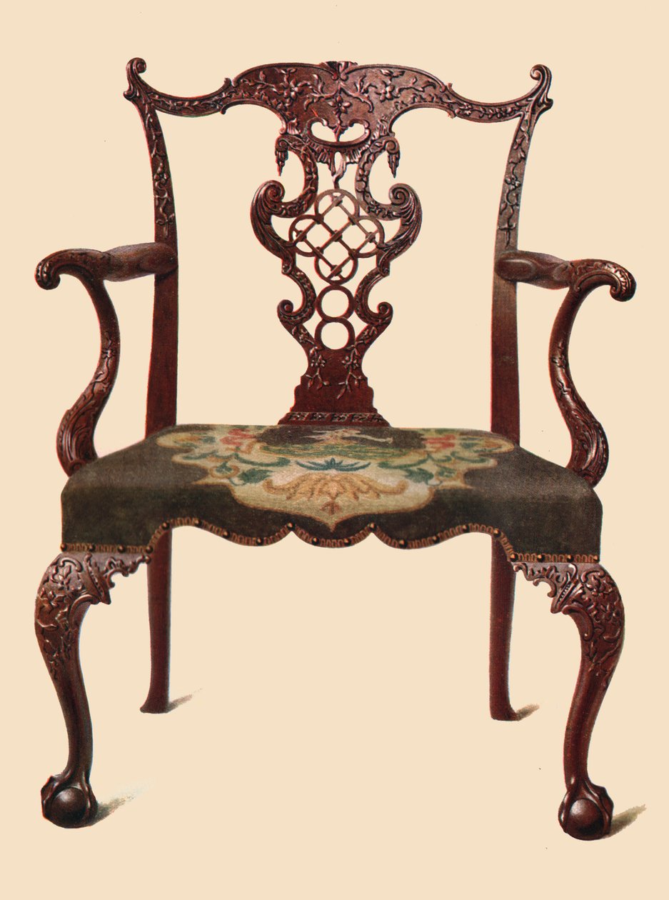 桃花心木椅子，1906年 作者 雪莉·查尔斯·莱韦林·斯洛科姆