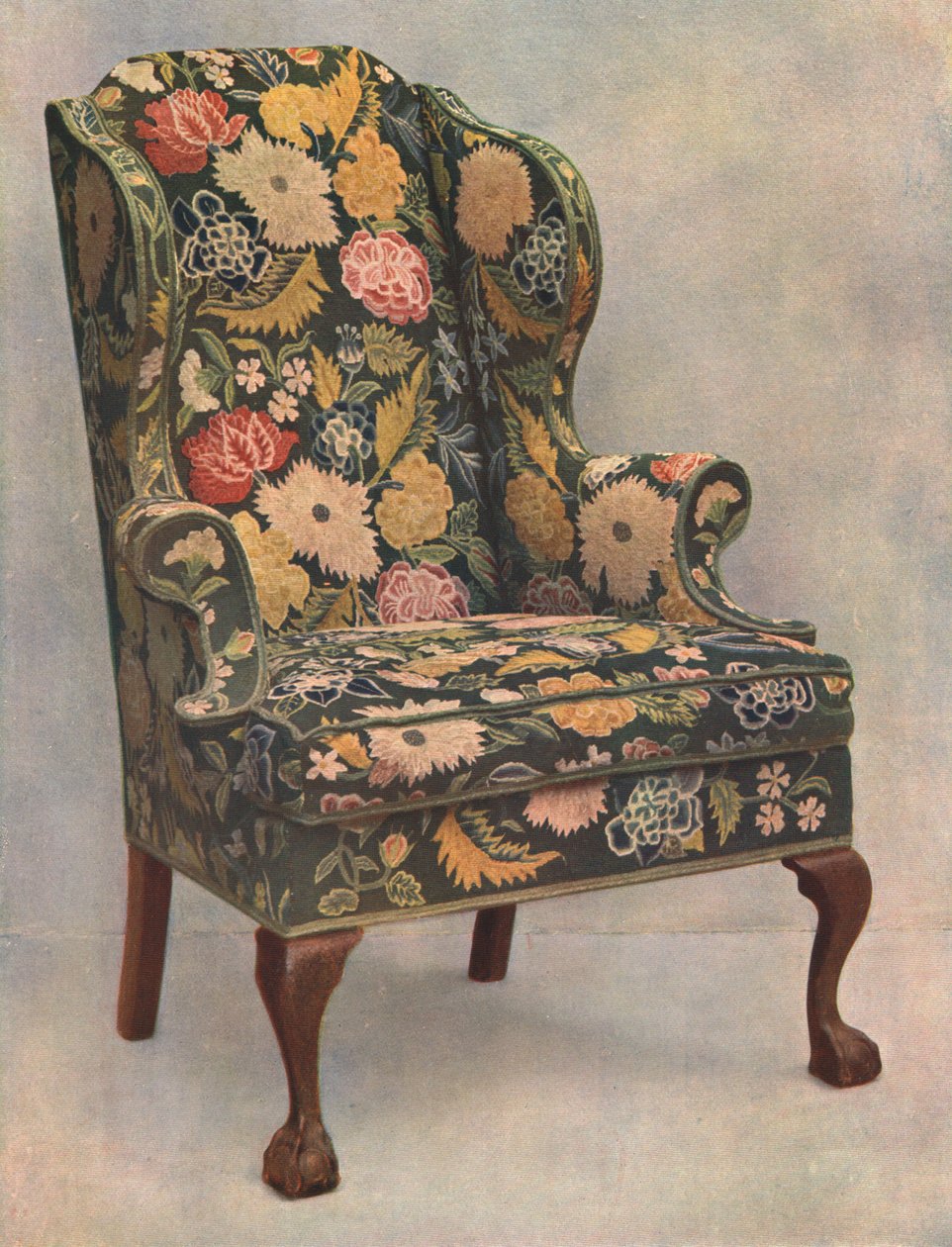 胡桃木椅子，布满针线，1905年 作者 雪莉·查尔斯·莱韦林·斯洛科姆