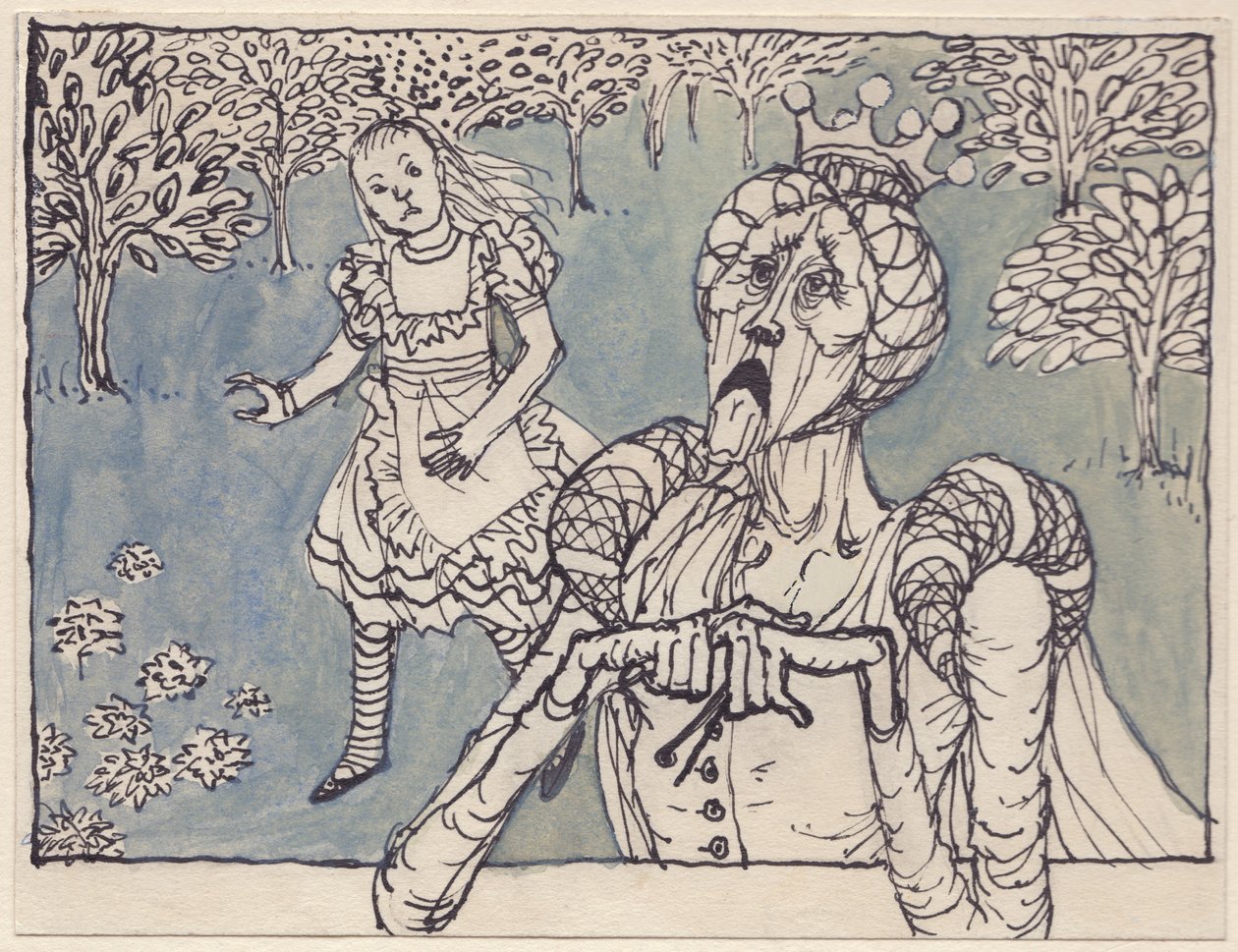 爱丽丝和白皇后》，1953年。 作者 雪莉·马卡姆