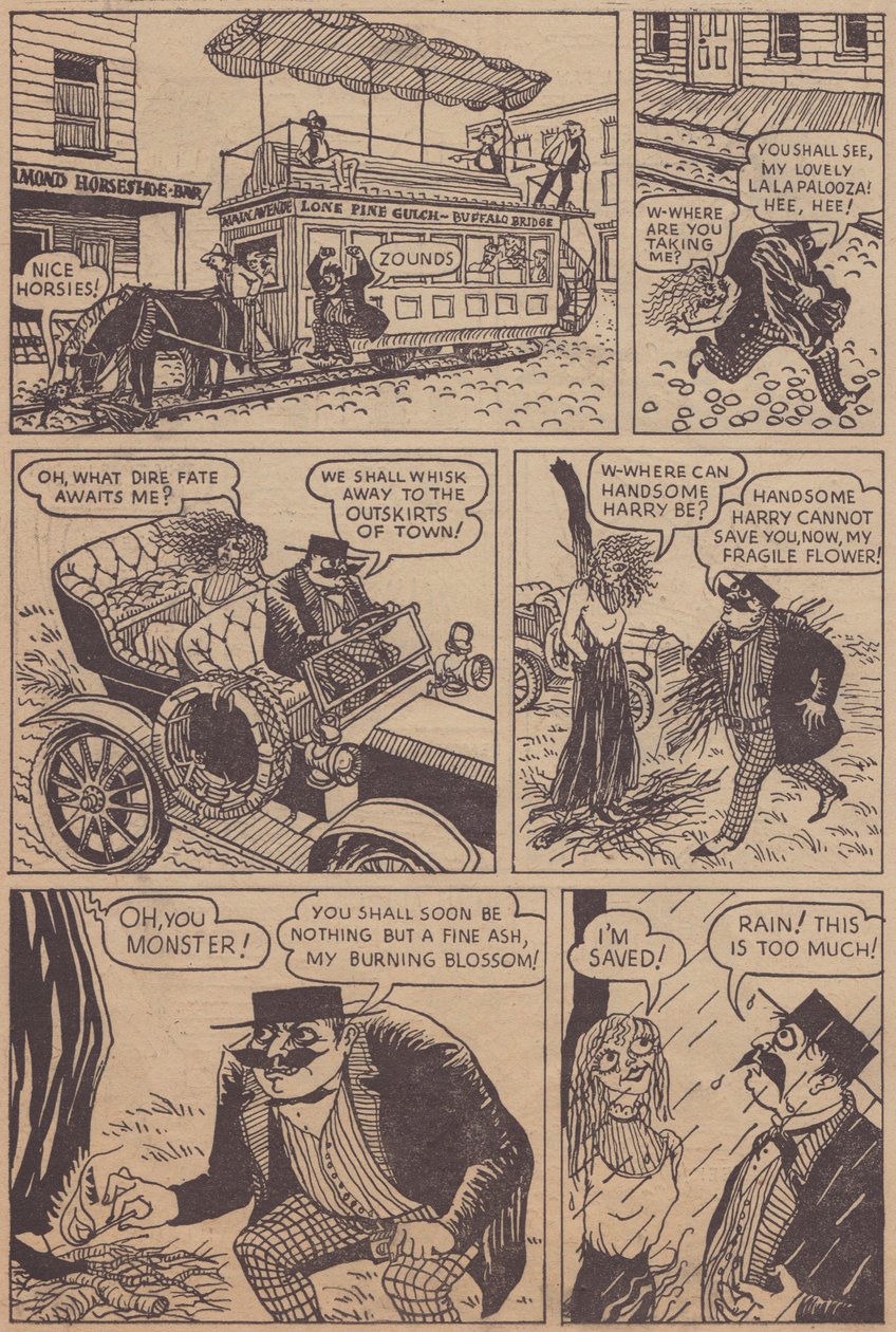 绝望的德斯蒙》，漫画条，约1955年。   作者 雪莉·马卡姆