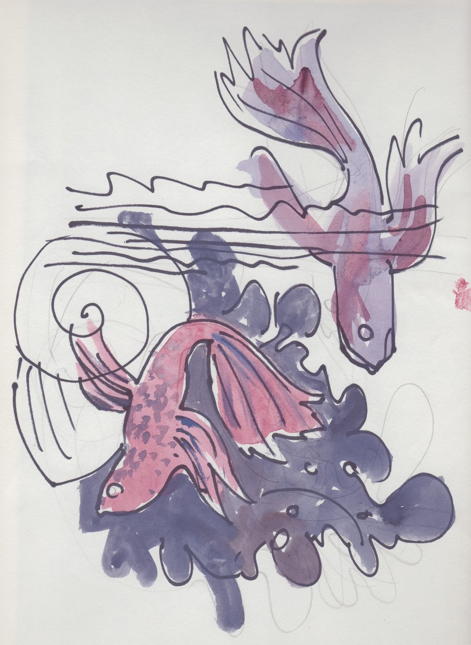 鱼类研究，c1970。 作者 雪莉·马卡姆