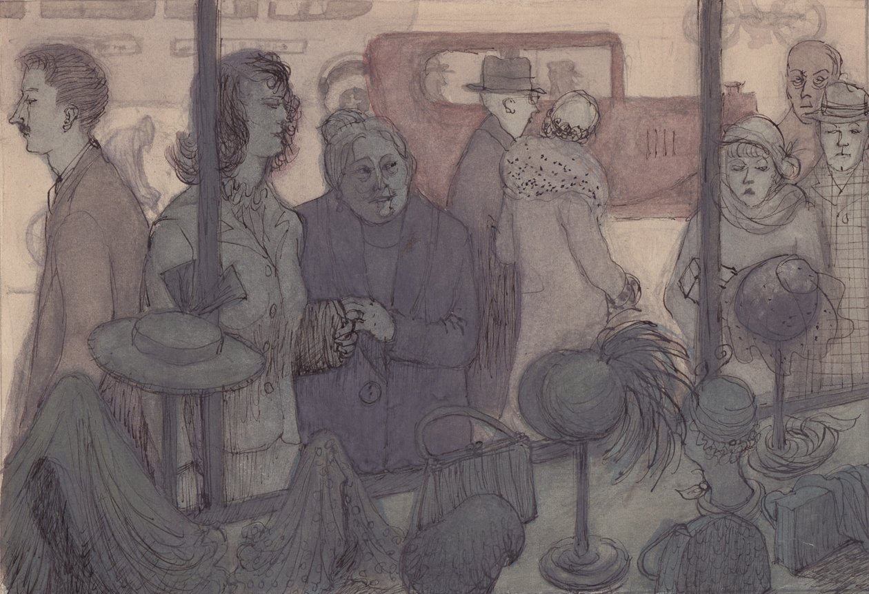 帽子店橱窗，约1952年。 作者 雪莉·马卡姆