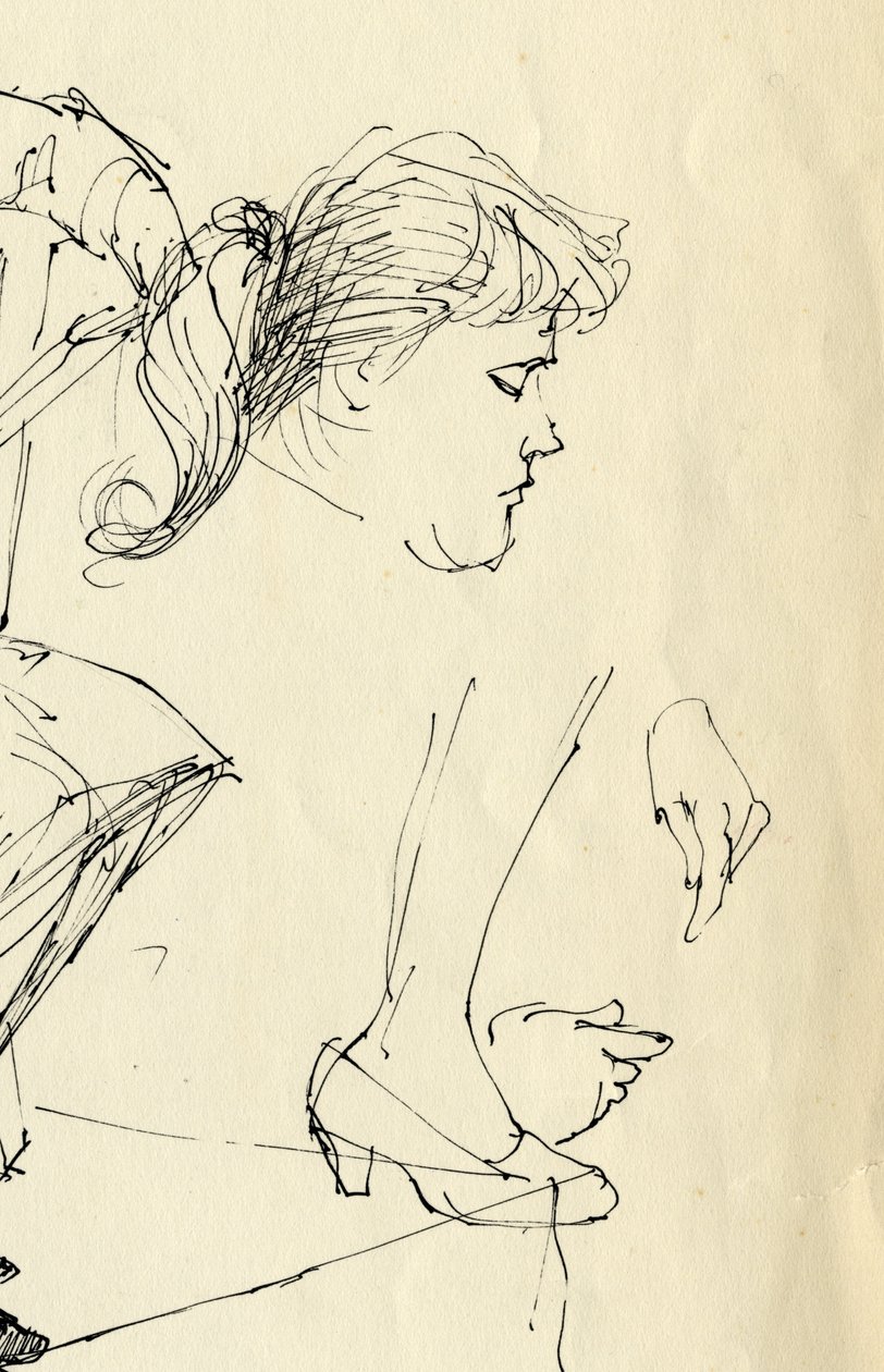 头部、手和脚的细节，1953年。 作者 雪莉·马卡姆
