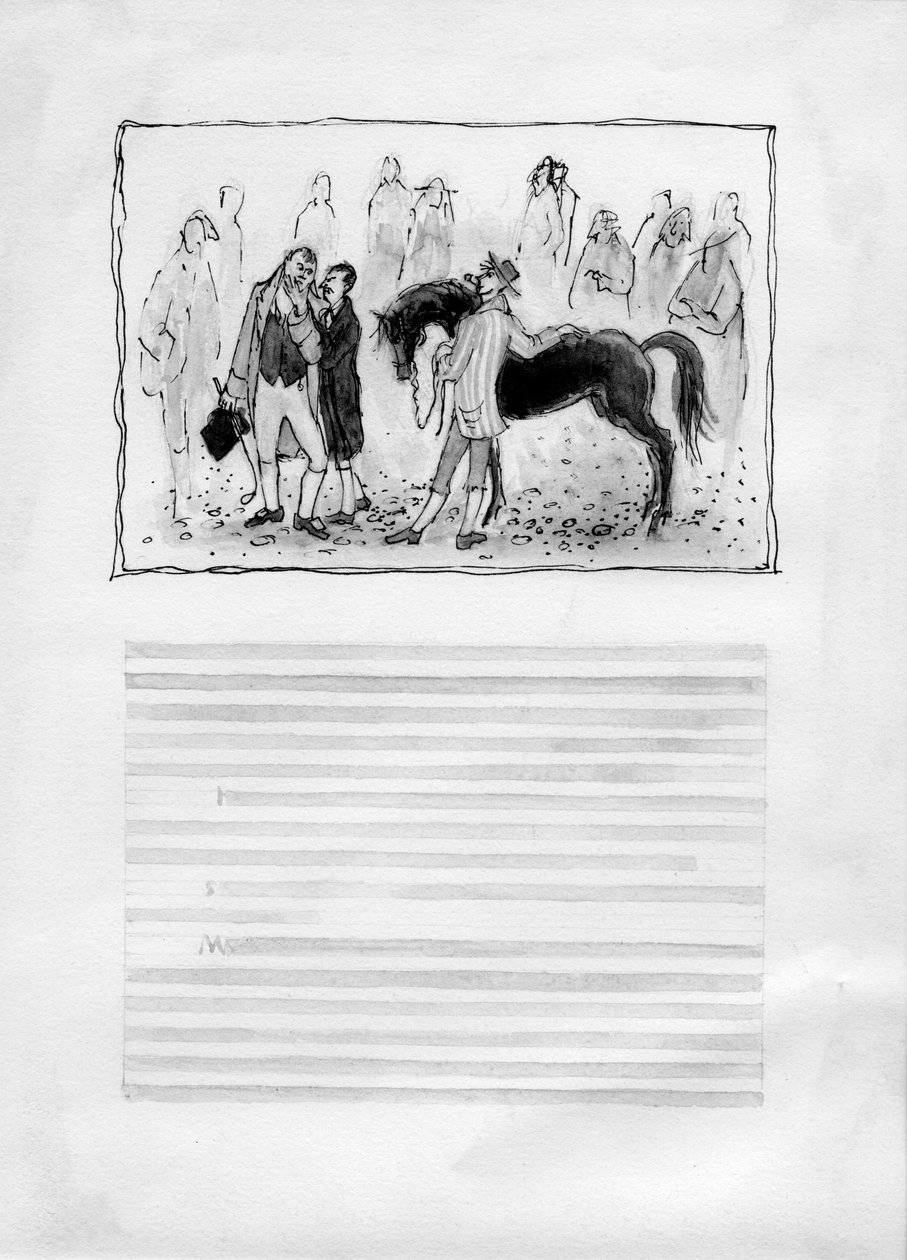 带马的男人，1952年。 作者 雪莉·马卡姆