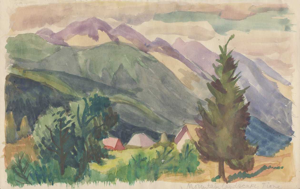 山地景观，Tione》，约1950年。   作者 雪莉·马卡姆