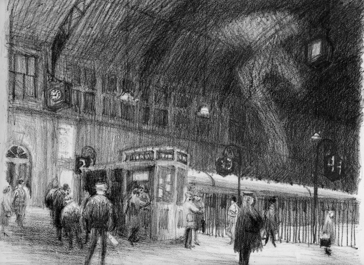 火车站，1951年。 作者 雪莉·马卡姆