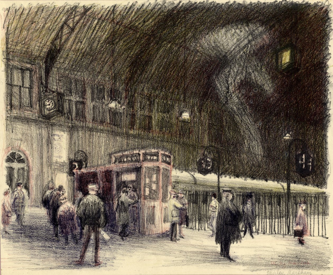火车站，1951年。 作者 雪莉·马卡姆