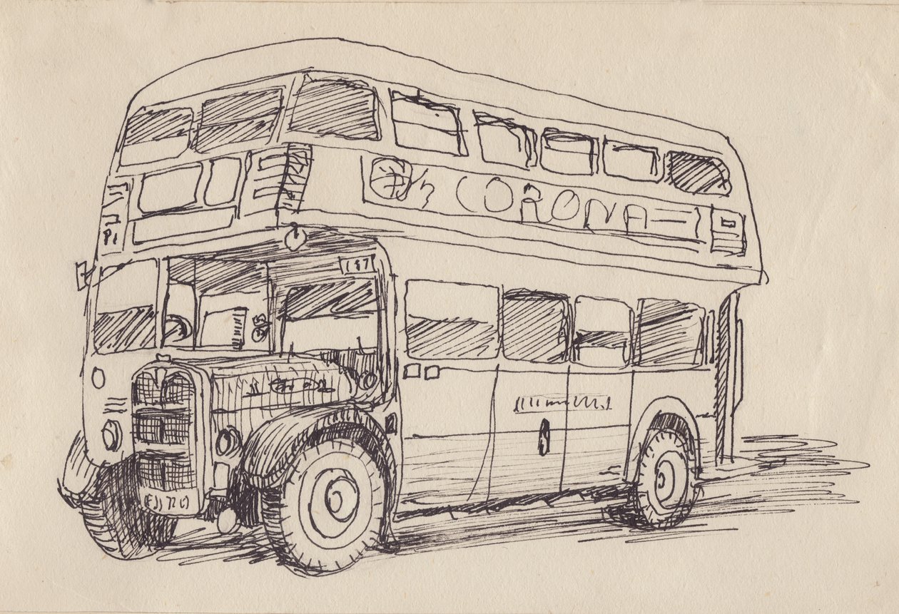 Routemaster巴士，1951年。 作者 雪莉·马卡姆