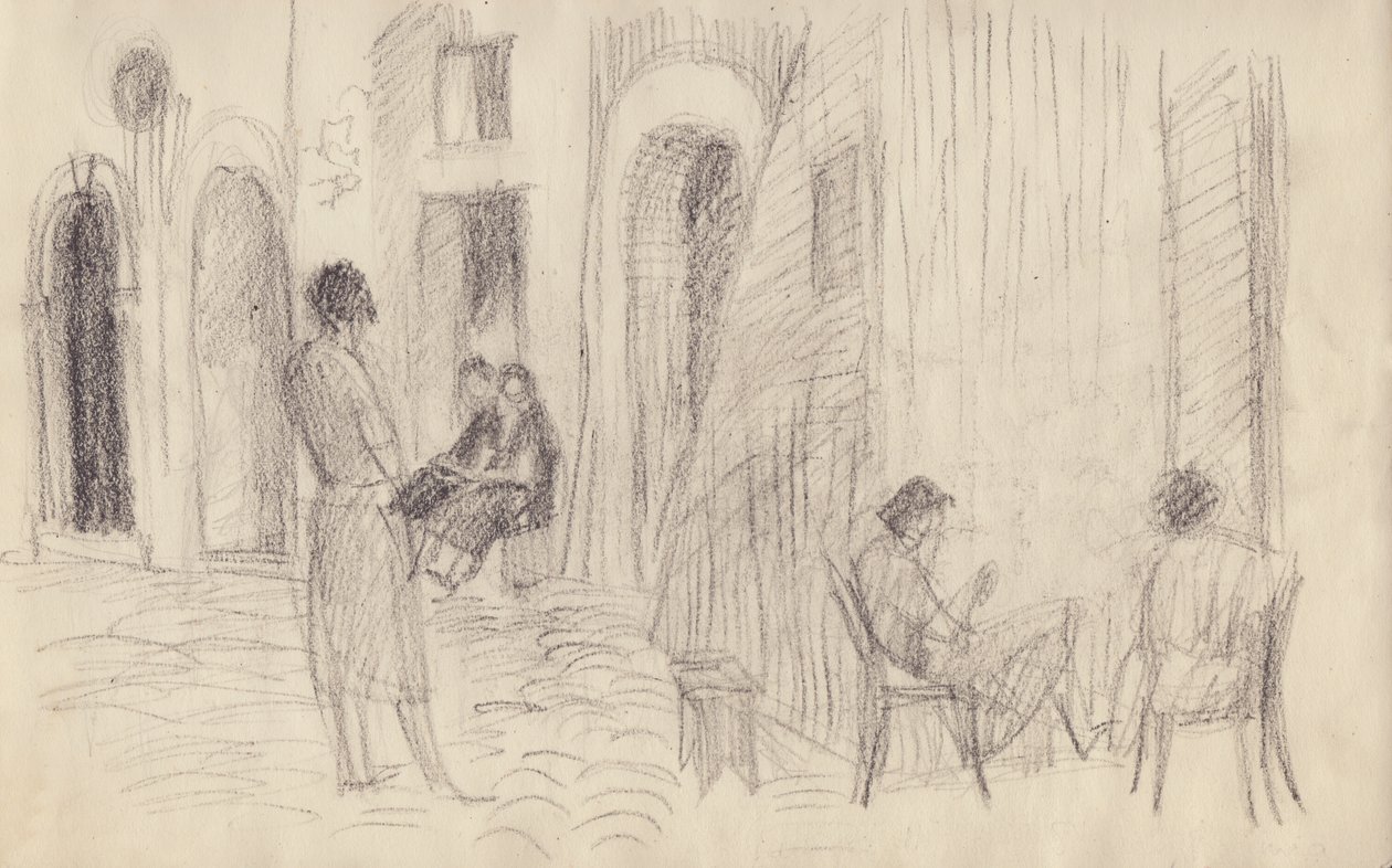 街景，意大利，约1950年。 作者 雪莉·马卡姆