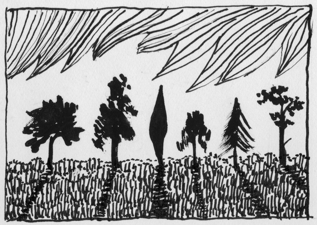 树木，1951年。 作者 雪莉·马卡姆