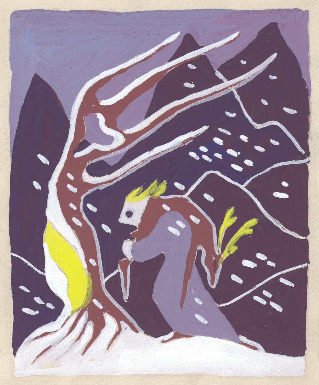 冬季研究，约1950年。 作者 雪莉·马卡姆