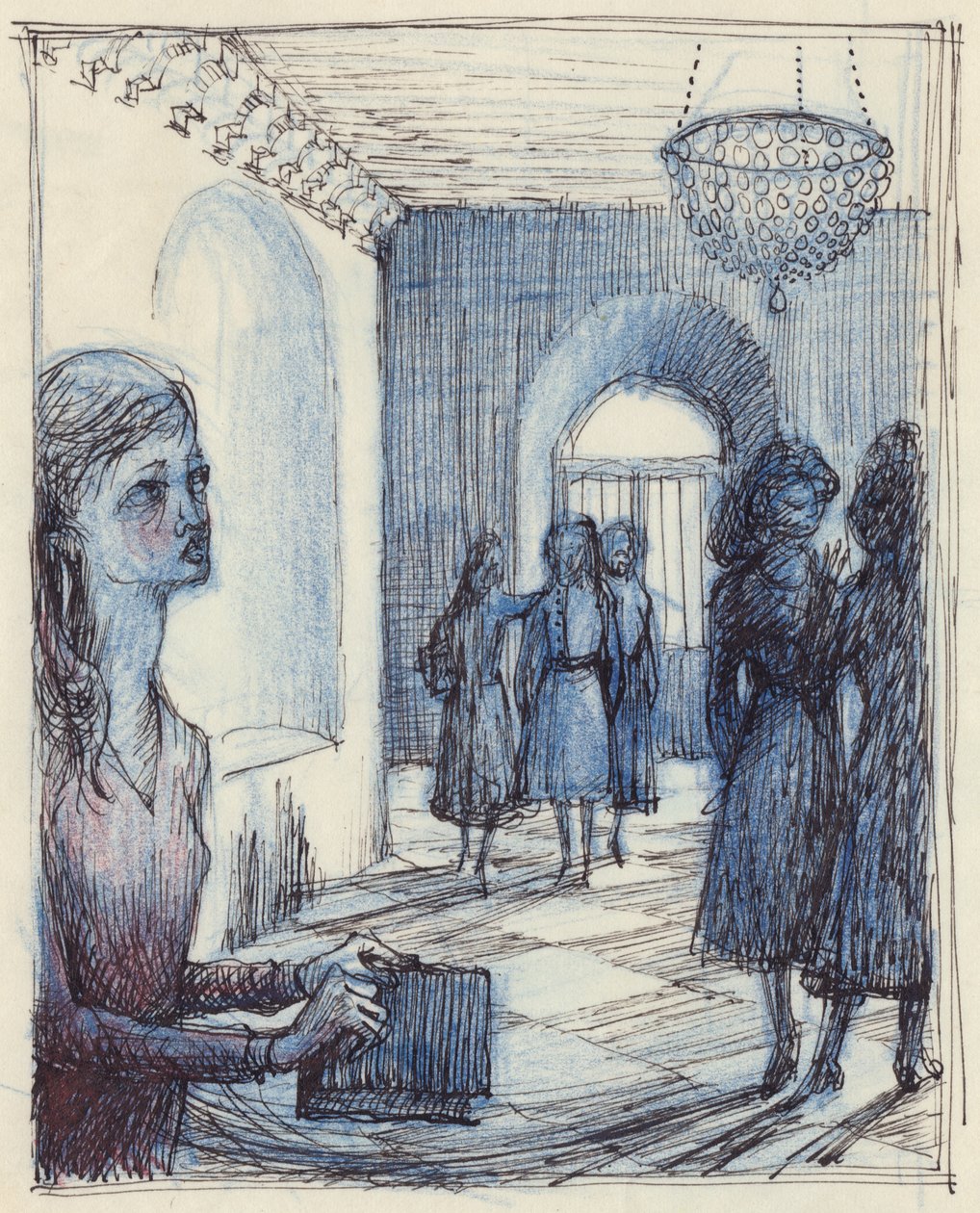拿着钱包的女人，约1952年。 作者 雪莉·马卡姆