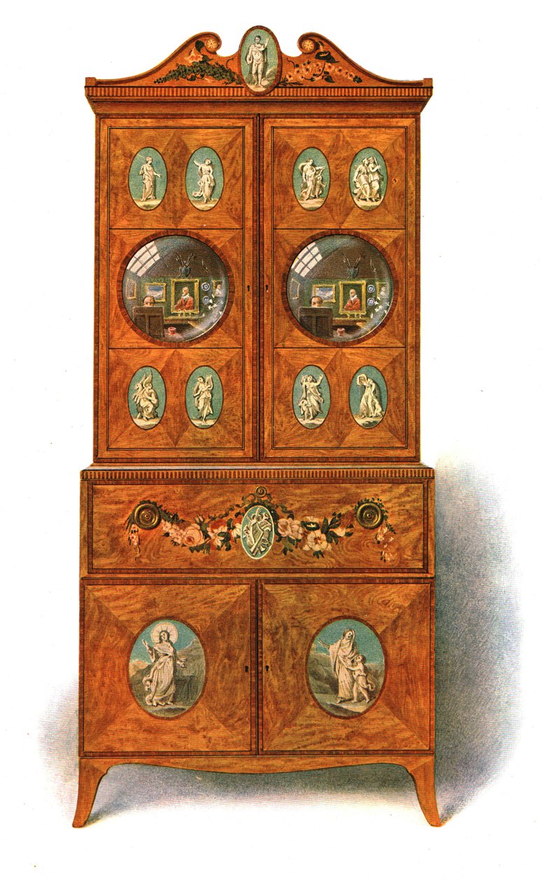彩绘缎木内阁，1908年。 作者 雪莉·查尔斯·莱韦林·斯洛科姆