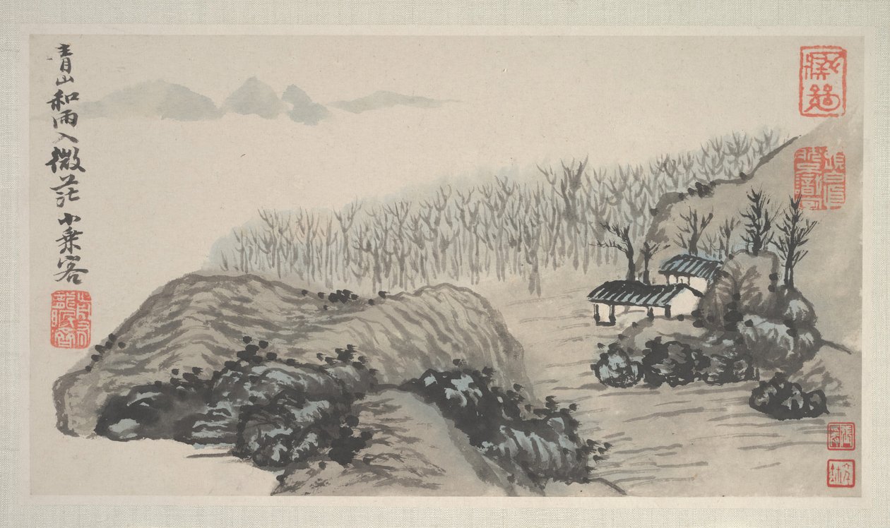 四季的风景。 作者 石涛