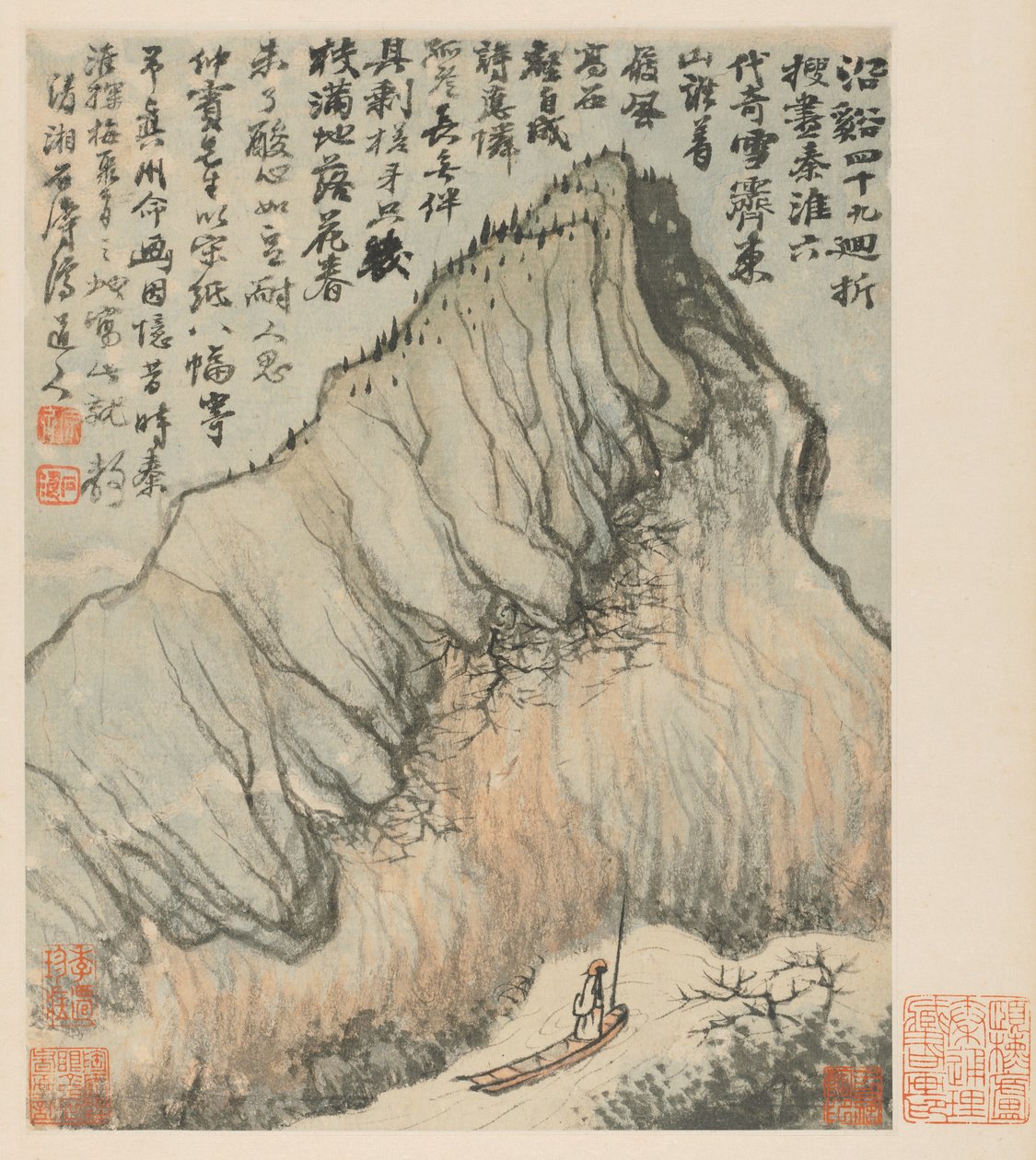 秦淮河，1642-1707年。 作者 石涛