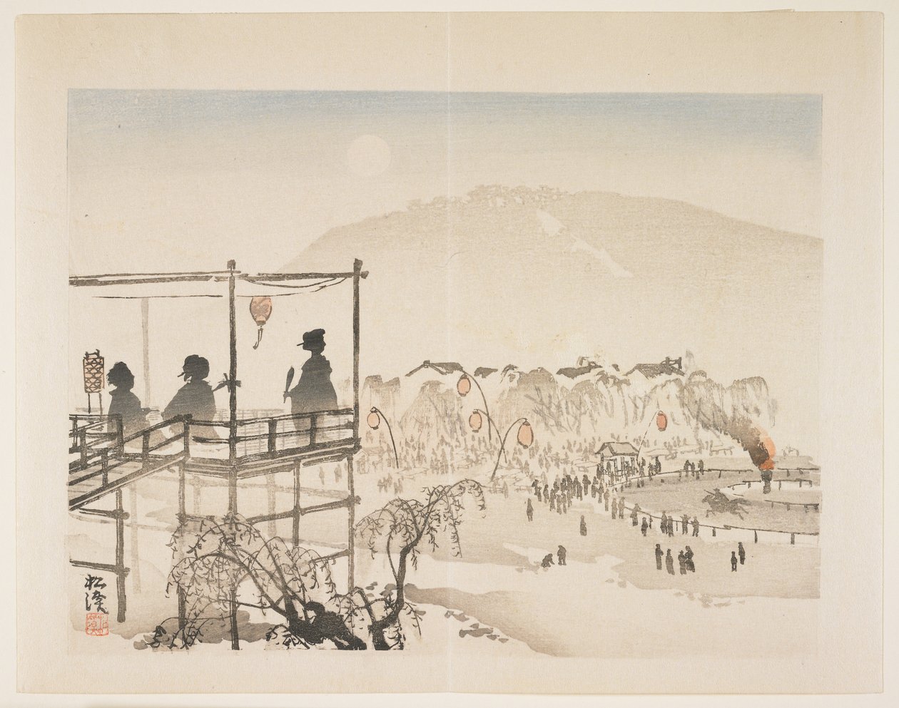 礼仪骑兵，c.1910s（彩色木版画） 作者 ke