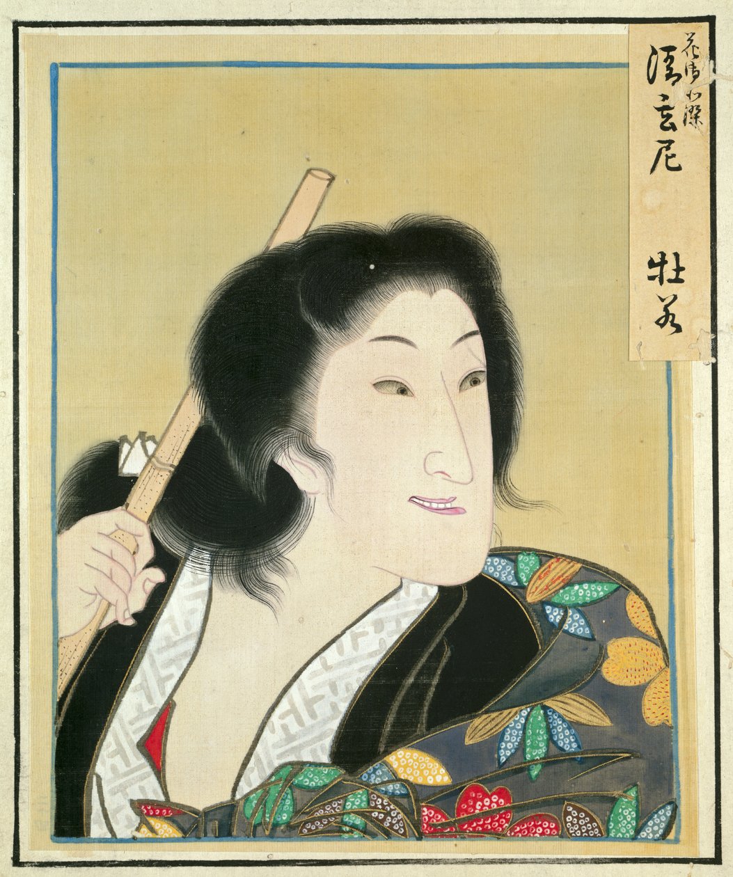 来自演员肖像专辑的叶子，约1790-1810年。 作者 升草斋