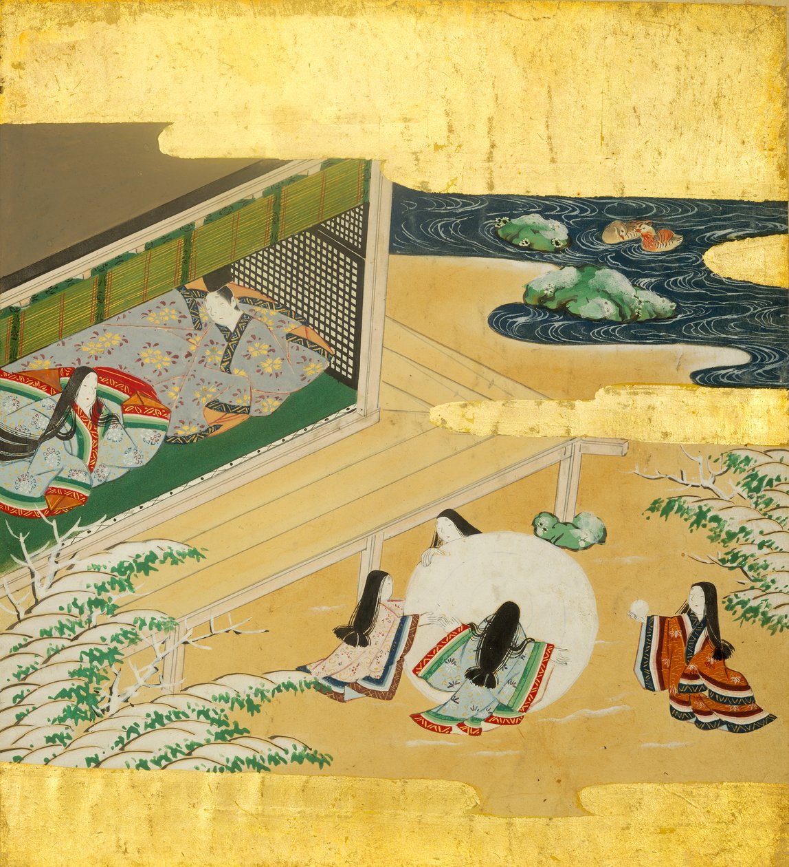 源氏物语 源氏物语》，17世纪。 作者 Shoren'in Sonjun Shinno