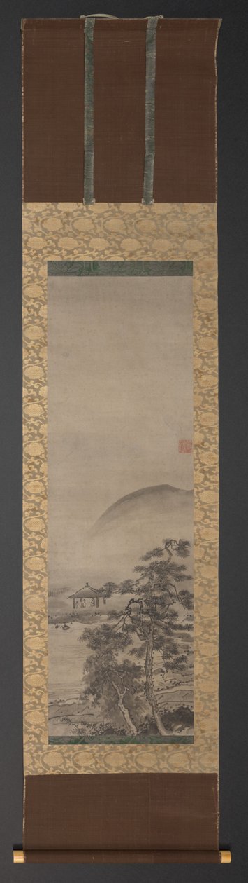 有人物的风景画（一对中的一个） 作者 修月东观