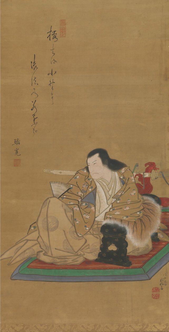 演员Arashi Rikan I的画像，约。 1812。 作者 北斋斋子