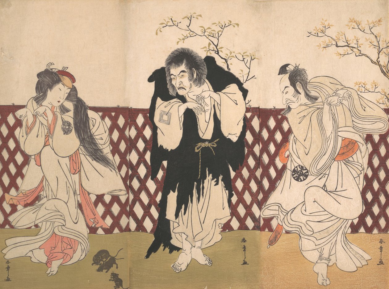 市川团十郎四世在《花样年华-源氏璧》剧中饰演僧人梦乐，1775年。 作者 春庄
