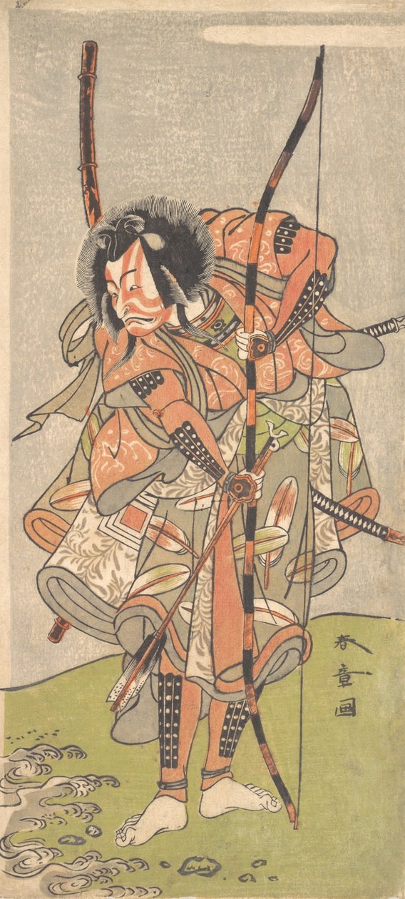 歌舞伎演员市川惠比寿三世市川团十郎四世，1774年2月。 作者 春庄
