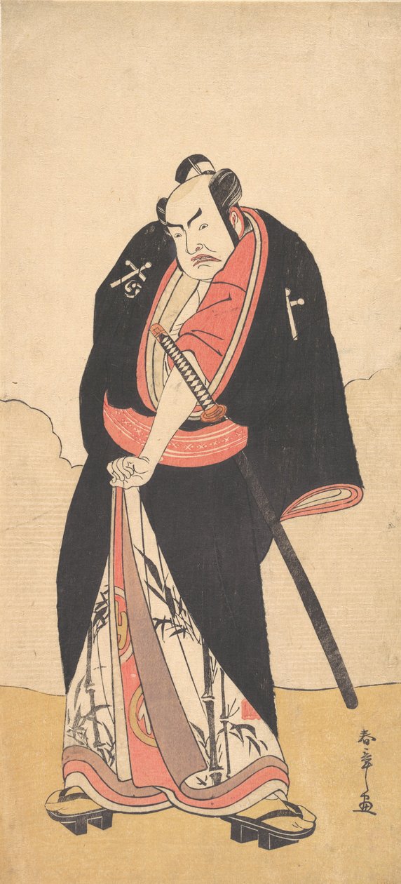 1780年2月，歌舞伎演员中村秀五郎二世饰演的上成昭郎。 作者 春庄