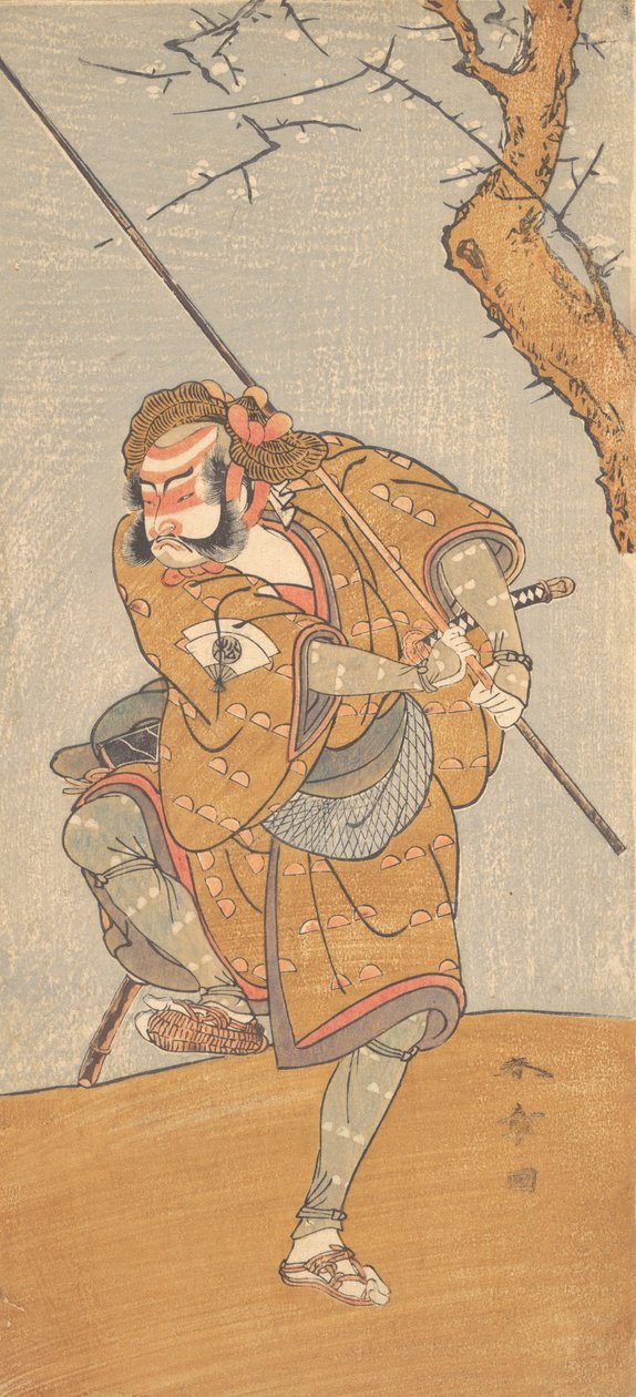 小野松介在《江户之春》中扮演朝日的角色，1773年。 作者 春庄