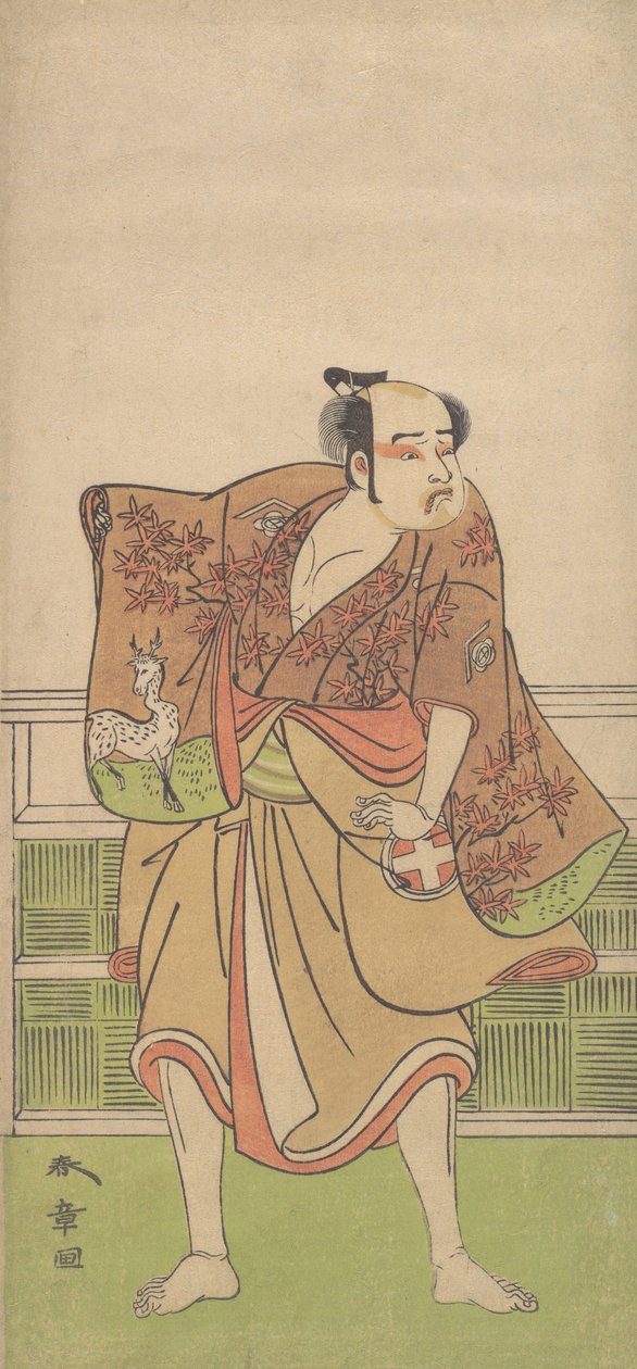 1774年9月，大谷广右卫门在扮演五门之庄的角色。 作者 春庄