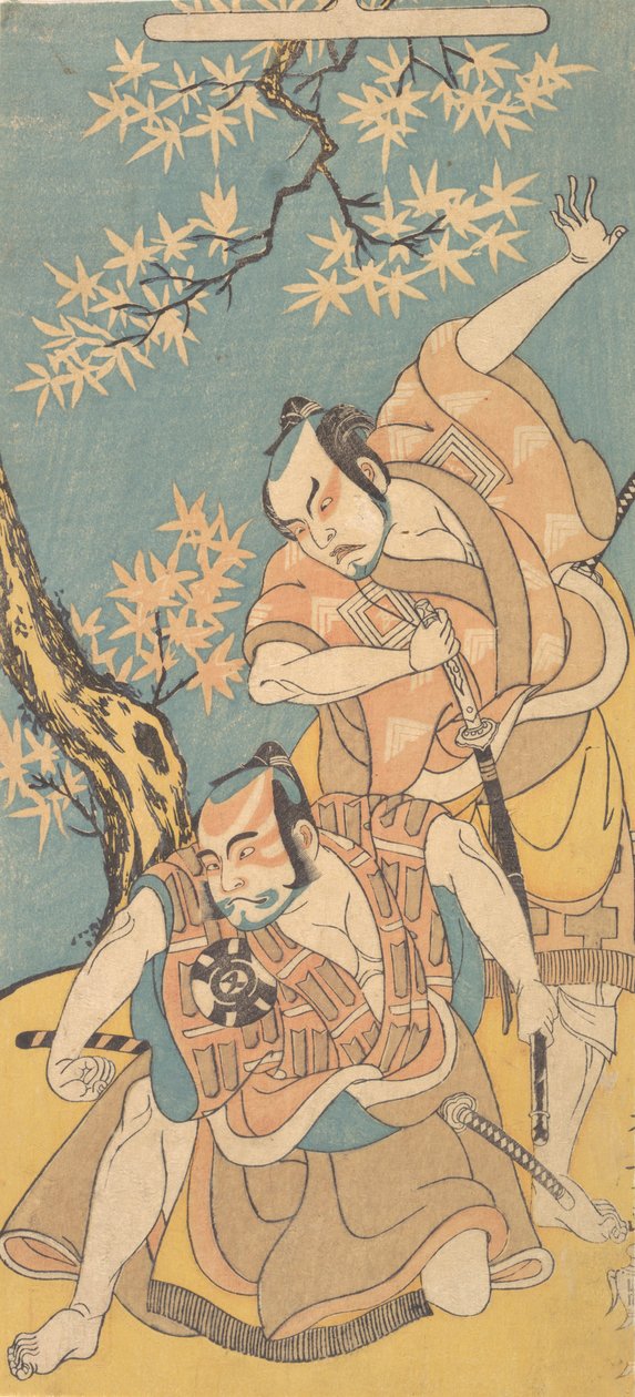 1768年12月，大户山云子仓部的戏剧场景。 作者 春庄