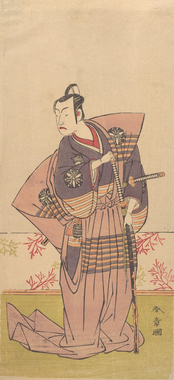 演员松本幸之助第二次扮演武士，1771-72。 作者 春庄