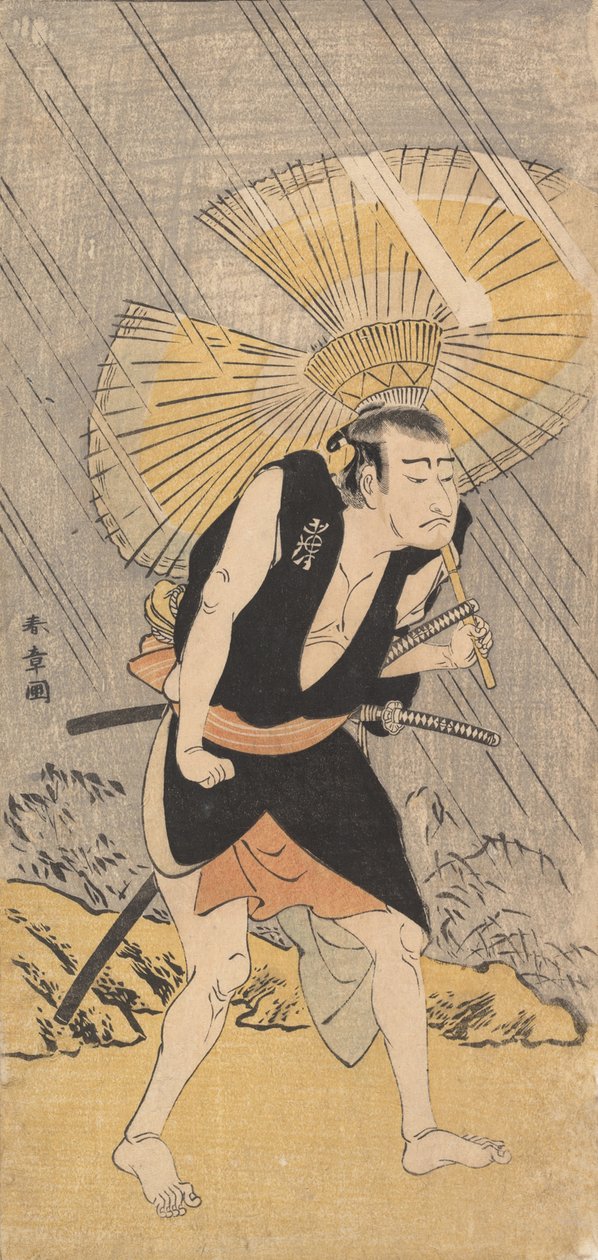 扮演小野贞子的演员中村中藏，约1766年。 作者 春庄